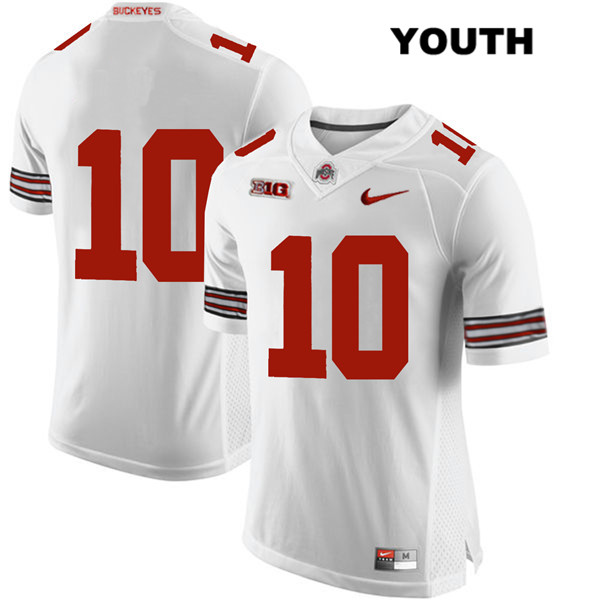 Ohio State Buckeyes Youth Amir Riep #10 White Authentic Nike No Name College NCAA Stitched Football Jersey GS19Z18GA